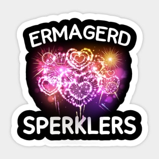 MENS ERMAGERD SPERKLERS GIFT Sticker